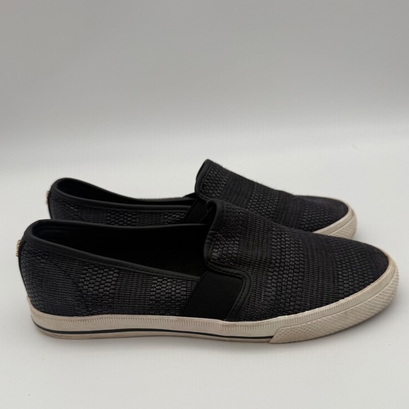 Lauren Ralph Lauren Shoes - Lauren Ralph Lauren Jinny Black Woven Slip On Sneakers Shoes Women 7.5 RLL Logo